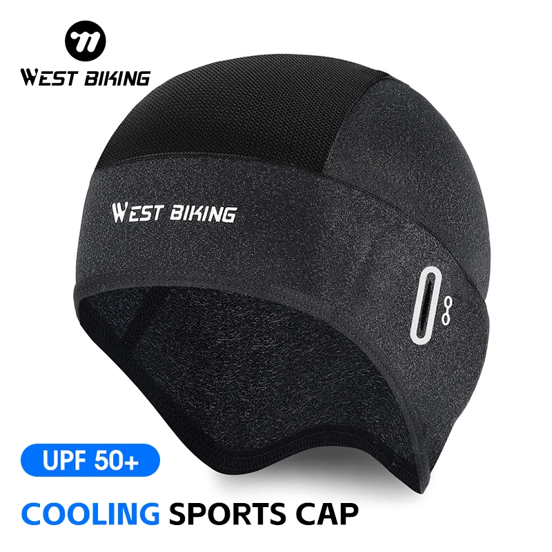 WEST BIKING Cooling Skull Cap Summer Helmet Lining Breathable Anti-UV Cycling Sports Running Hat Bicycle Motocycle Quick Dry Cap