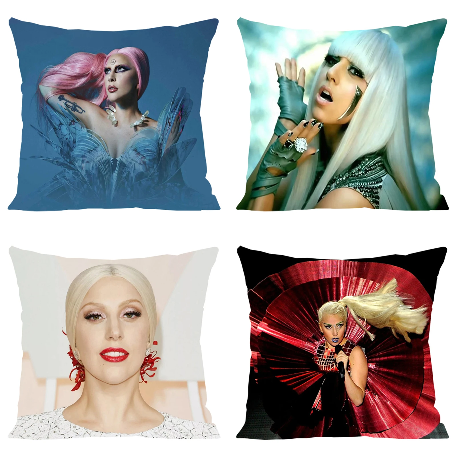 

Decorative Pillowcase 40x40 L-Lady Gaga Cushion Covers for Decorative Cushions Cushion Cover 45x45 Bed Pillowcases Home Decor