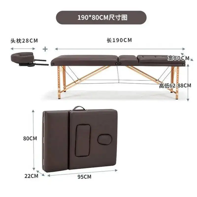 

Tattoo Table Wooden Massage Lash Folding Portable Knead Massage Bed Physiotherapy Adjust Camilla Masaje Beauty Furniture