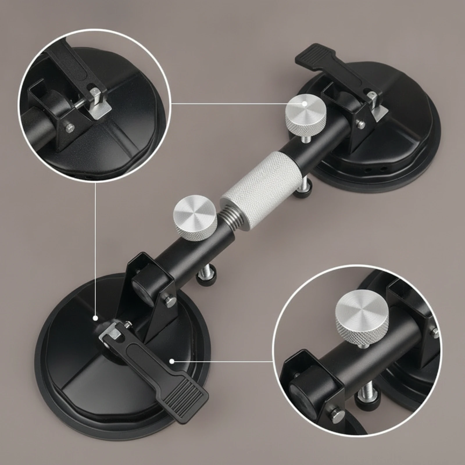 Suction Cup Alignment Tool Adjustable Seam Setter for Tile Installers, Glass Handling