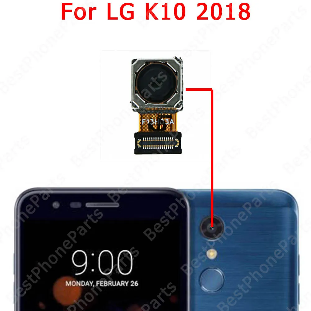 Facing Selfie Big Camera For LG K7 K8 K10 K22 K30 K31 K52 K61 Rear Backside Back View Front Camera Module Flex Cable