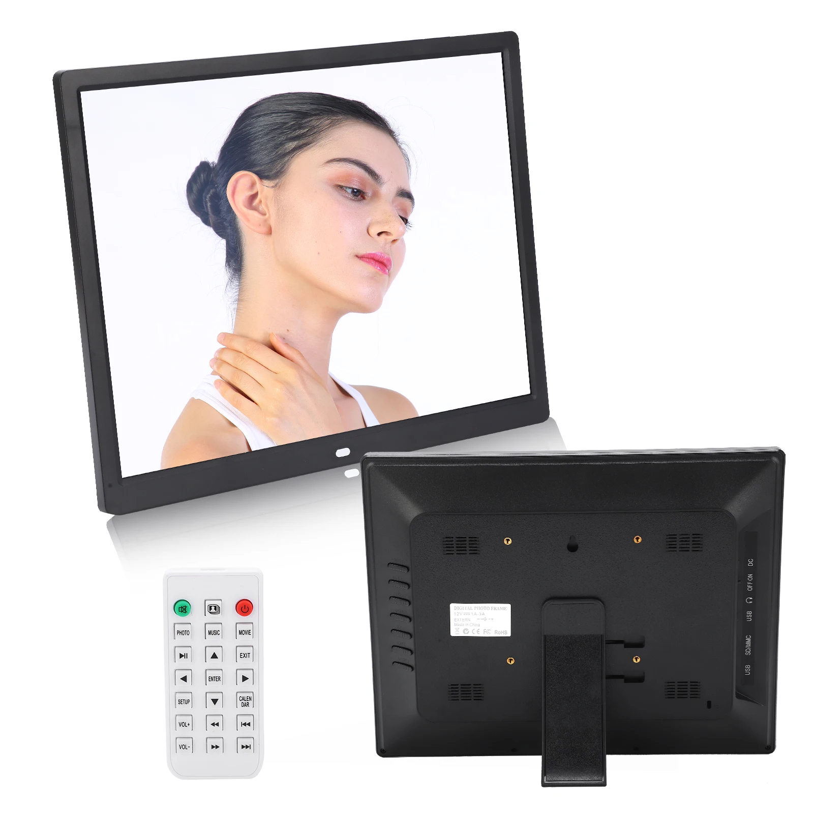 1024x768 Digital Frame 15in HD Digital Photo Frame 1024x768 Resolution Support MP3/MP4/Image Playback Digital Photo Frame