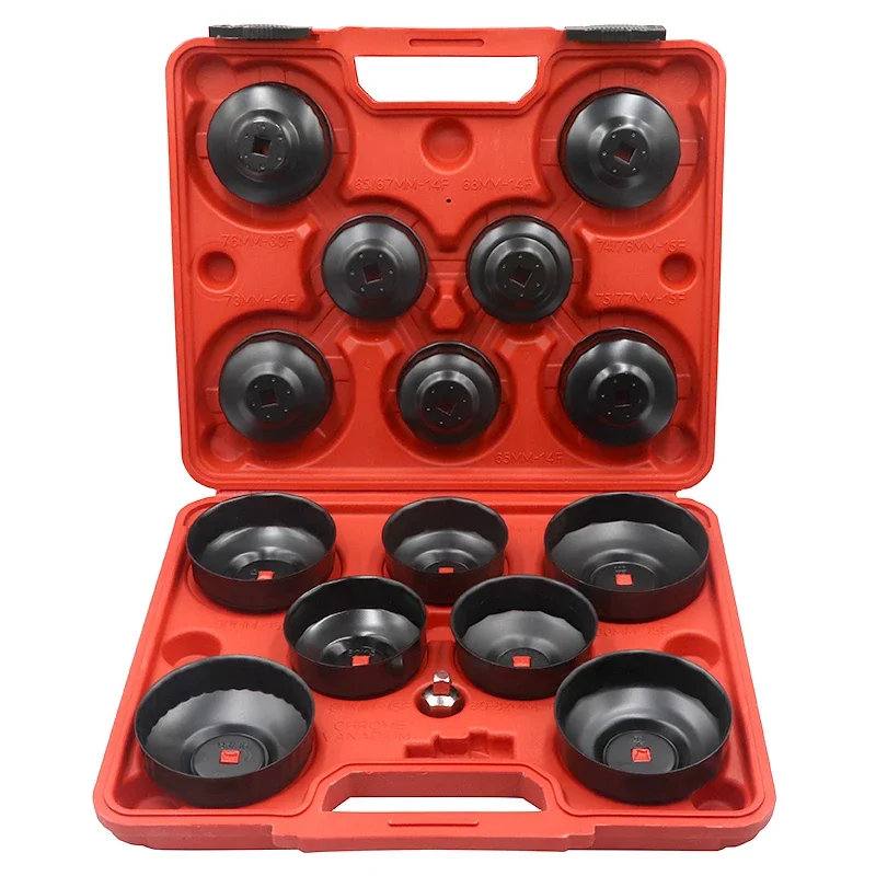 15 Pcs Universal Oil Filter Wrench Kit Changing Oil Filter Tools Set