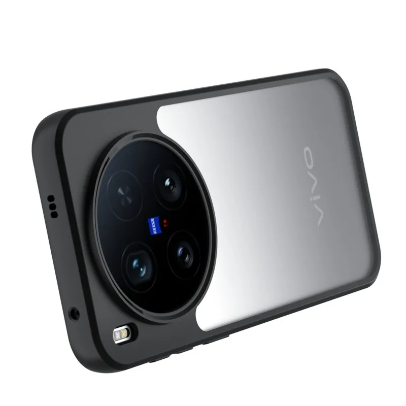 حافظة لهاتف Vivo X300 لهاتف Vivo X300 حافظة لهاتف فين من البولي يوريثان حافظة بسيطة سوداء غير لامعة حافظة هاتف مضادة للبصمة لهاتف Vivo X300