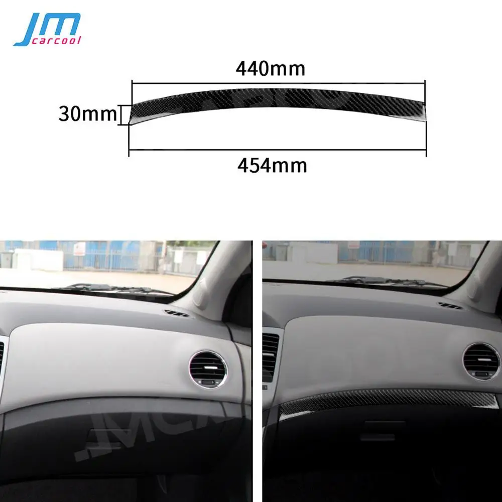 

Car Dashboard Copilot Passenger Seat Carbon Fiber Trim Strip Decal Cover Sticker For Chevrolet Cruze 2009-2015 Car Accessories