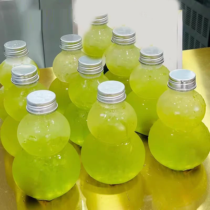 350/500ml Calabash Shape Water Bottles For Milk Tea Coffee Juice Portable Drinking Cup Home Juicing Beverage Drink Bottle