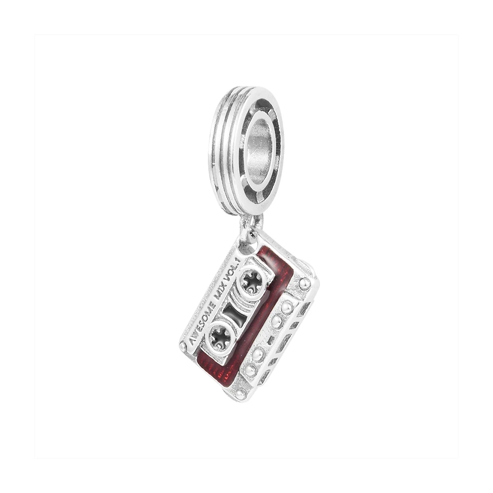 

2023 New in 925 Sterling Silver Galaxy Cassette Tape Dangle Charm Fits Original Bracelet DIY Jewelry Beads for Women Wholesale