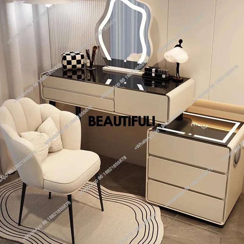 

Luxury Led Lights Vanity Table Makeup Adult Artist Salon Stuff Vanity Table Unique Jewellery Coiffeuse De Chambre Furniture