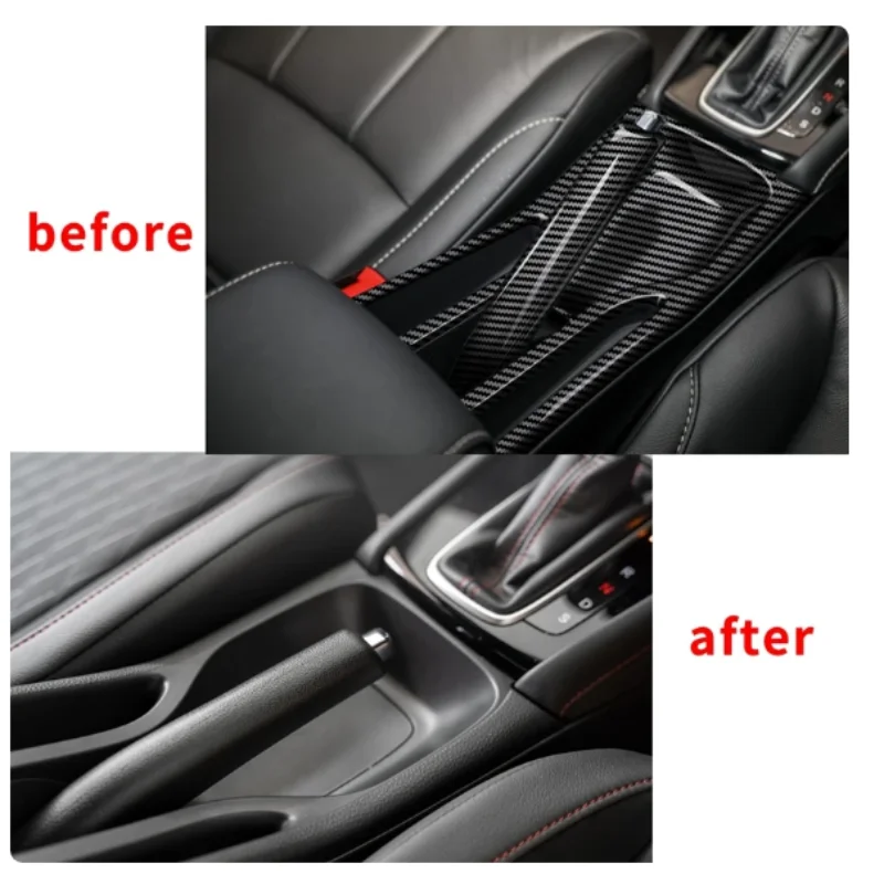 

Car Console Handbrake Panel Trim Cover Sticker Decor for 2021 -2023Honda City GN Hatchback Carbon Fiber