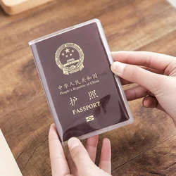 1-3PCS Passport Protective Cover Transparent Frosted, PVC Material Waterproof Document Case