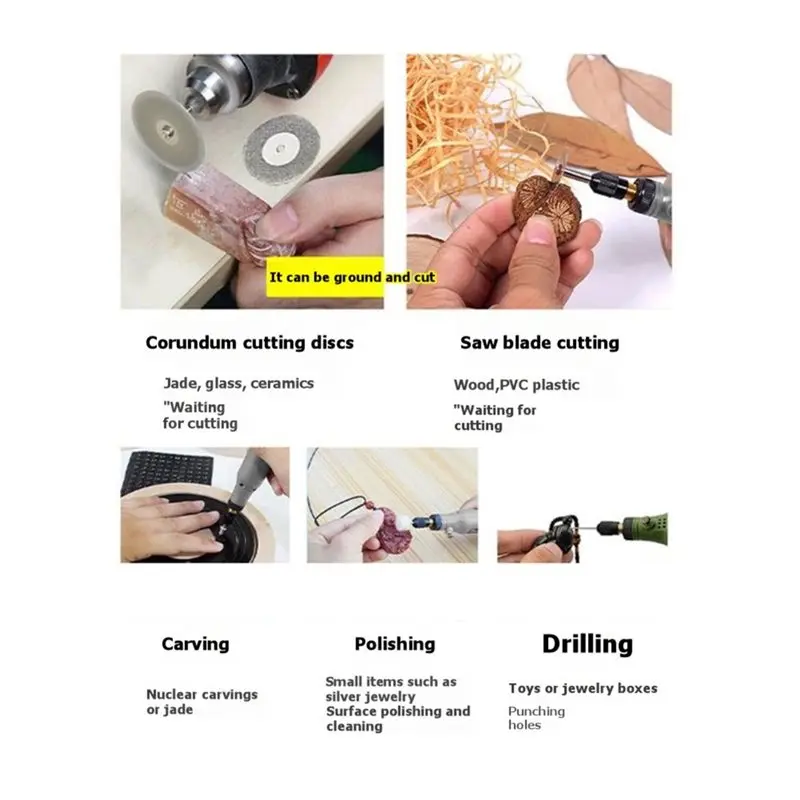 ABRU-Electric Rotating Tool Kit 155Pcs 5 Speed Digital Display, Type-C Rechargeable Grinder For DIY Cutting Engraving Polishing