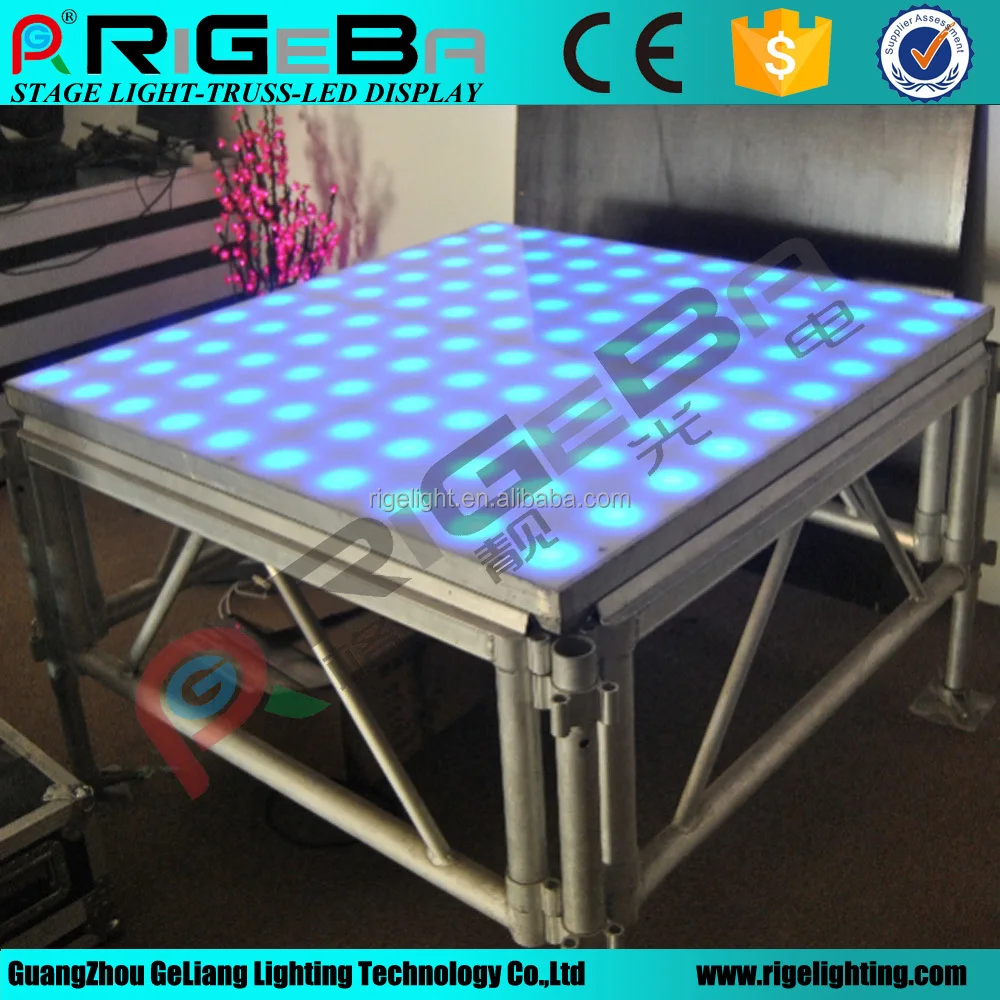 Professional Led Dance Floor Wonderful Stage Lighting Wedding Flooring Effect Full Color Light up Floor for Event