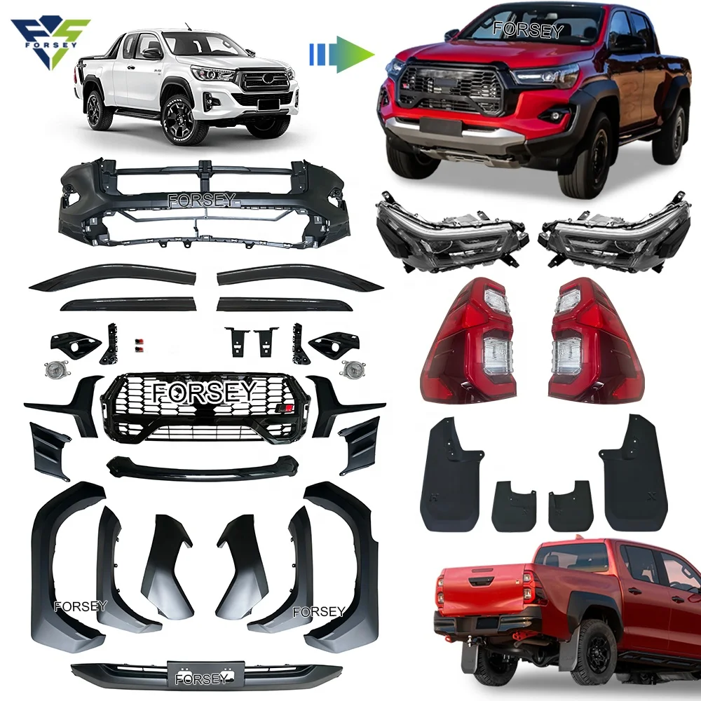 2016-2024 Upgrade to Hilux Body kit GR Sport 2024 with Head Lamp&Rear Lamp