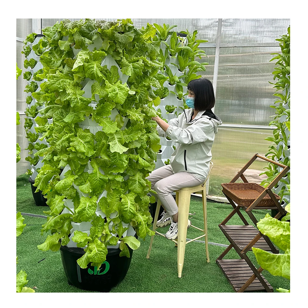 Indoor Led Plant Grow Lamp Farming Growing Systems Automatic Container Farm Aeroponic Tower Vertical Hydroponic Tower