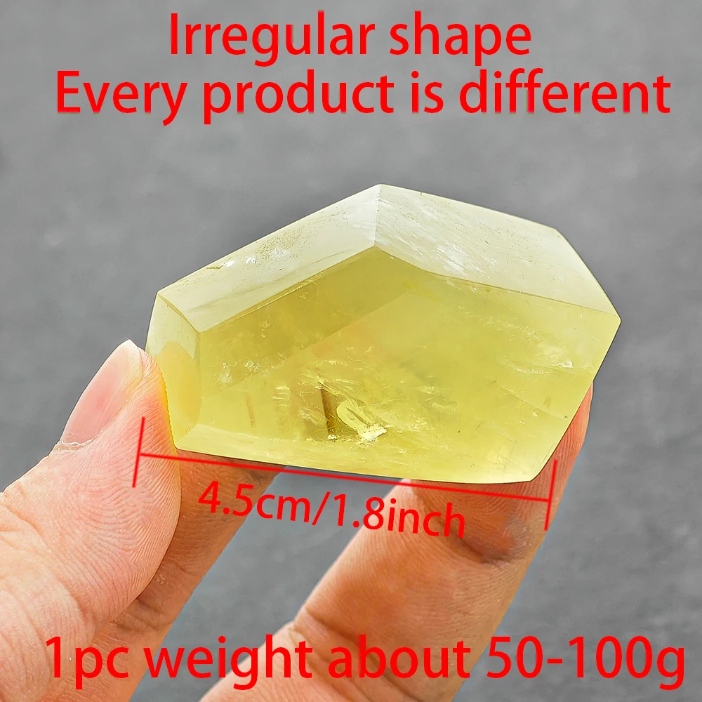 Natural Citrine Geometry Irregular Shape Polyhedral Burnishing Topaz Crystal Fish Tank Landscape Stone Crafts Home Decor