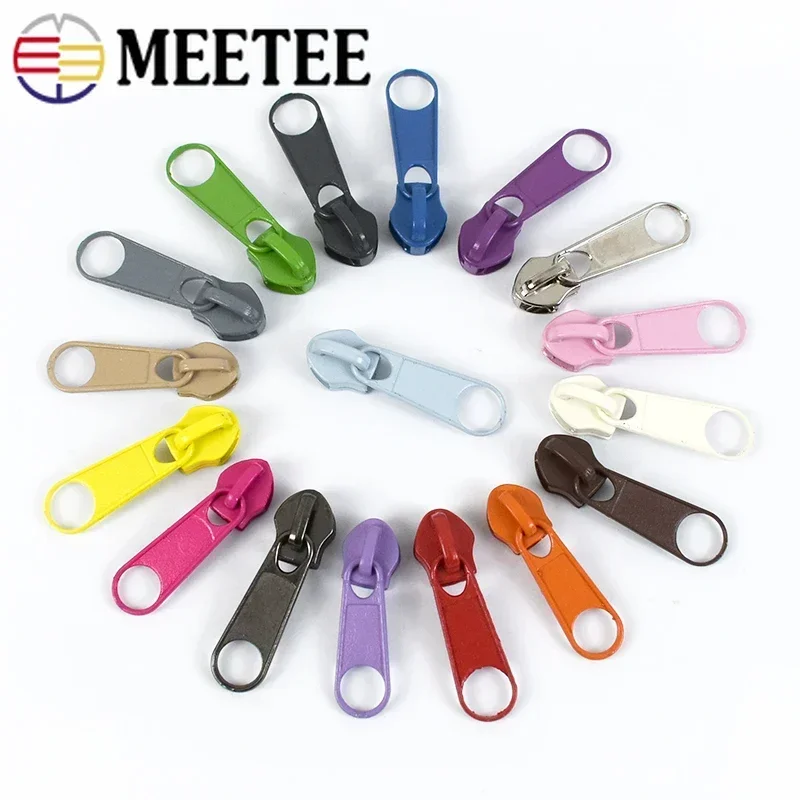 50/100Pcs 3# 5# Rainbow Zipper Slider for Nylon Zippers Sofa Cover Clothes Backpack Zip Puller Head Sewing Repair Accessories