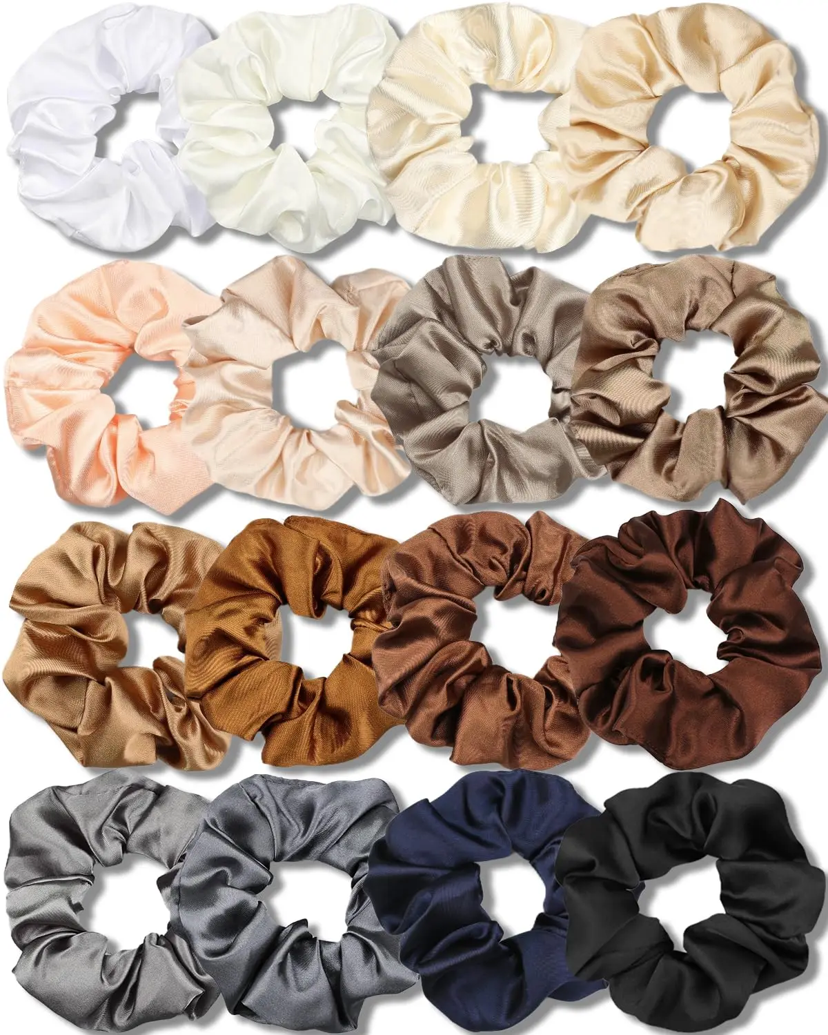 

Satin Scrunchies for Women, Soft Hair Ties and Bands for Thin or Thick Hair Styling, 16 Pack