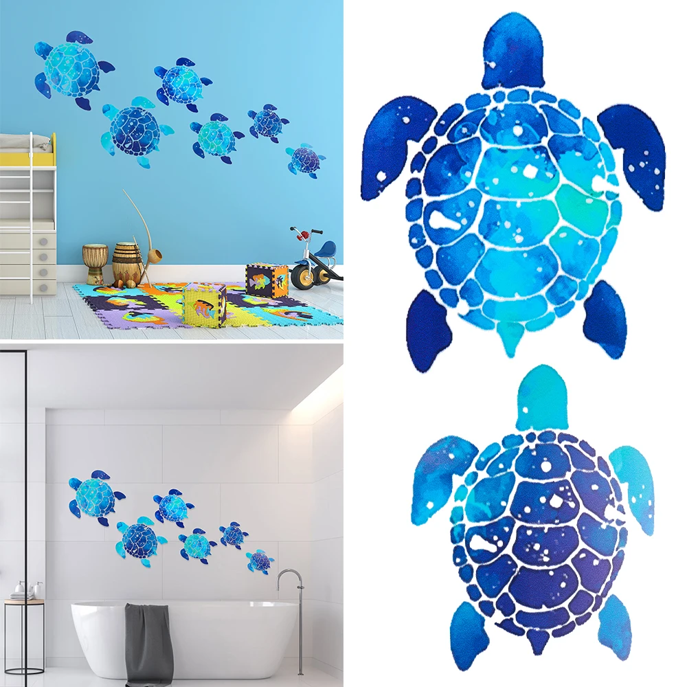 2 SET(12 PCS) DIY Underwater Ocean Removable Waterproof Wall Decals Picture Home Decoration Sea Turtle Wall Stickers