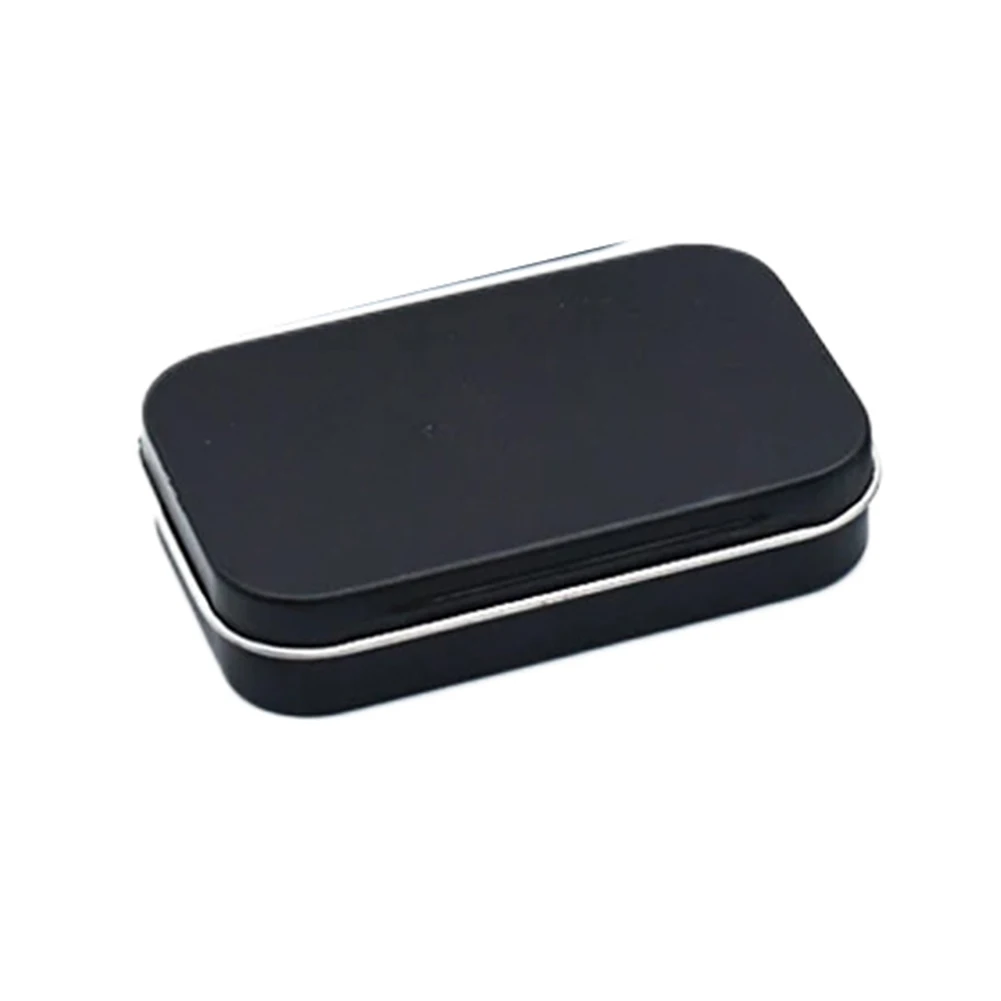 High-Quality Square Tin Box For Nail Clippers USB Drives Medals Flip Storage Boxes Home Storage Organization Storage Boxes Bins