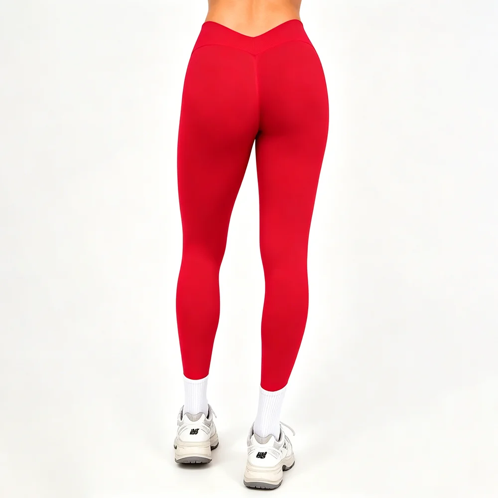 Bum Women V-Back Shaping Scrunch Butt Legging Seamless Yoga Pants Workout Gym Leggings Low Hips Waist Fitness Butt Lifting Tight