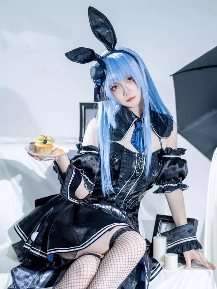 

VTuber Hololive Usada Pekora Cosplay Anime Black Rabbit Costume Women Role Play Clothing Halloween Activity Party Suit Pre-sale