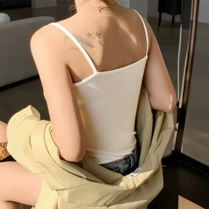 Women's Slim Camisole Seamless Solid Color Casual Top Summer Bottoming Shirt Suspender Vest