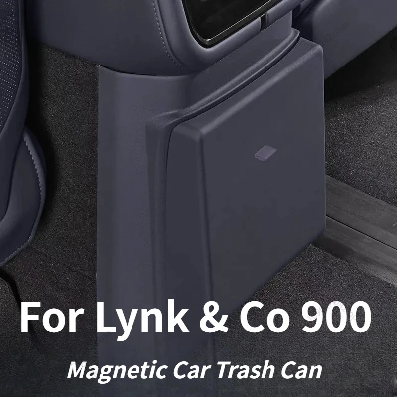 Car Fridge Trash Bin Storage Organizer Modification Parts for Lynk & Co 900 Rear Seat Anti-Kick Wear-Resistant Storage Trash