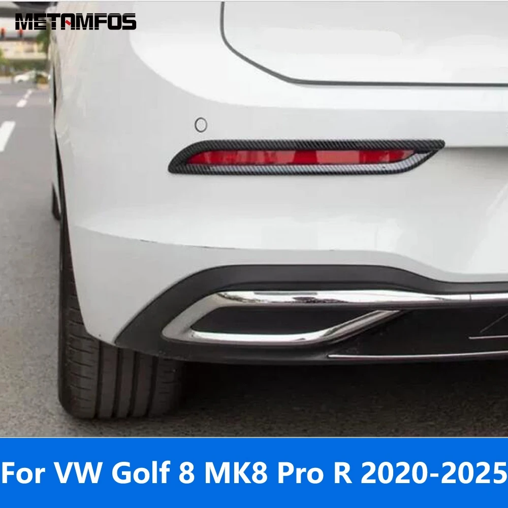 For Volkswagen VW Golf 8 MK8 Pro R 2020-2024 2025 Chrome Rear Fog Light Lamp Cover Trim Foglight Bezel Protector Car Accessories