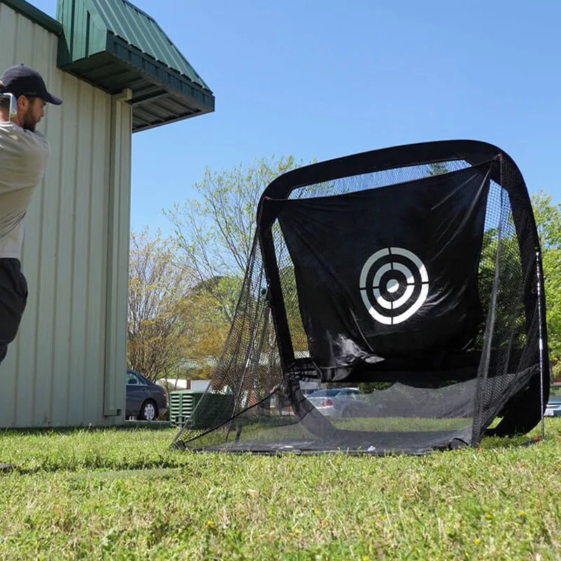 Foldable Golf Practice Net Strike Cage Swing Barrier Trainer Portable Training Multi-layer Cutting Net