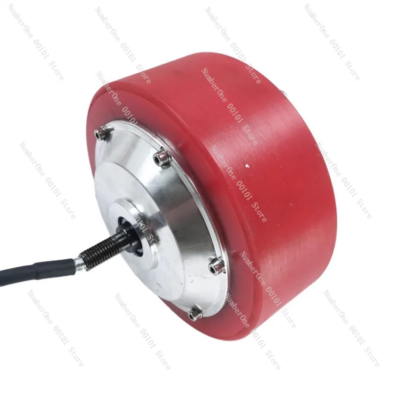 6inch Brushless Gear Hub Rubber Coated Motor 6-12km/h Low Speed High Torque for Hand Push Carts and Lawn Mowers