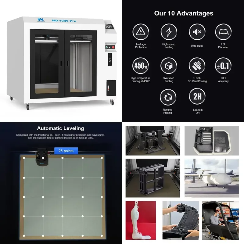 for Impresssora 3D Printer 1000mm Large Size Business Grade Supports SD Card or USB Stick Printing with 5 Inch Color Touch