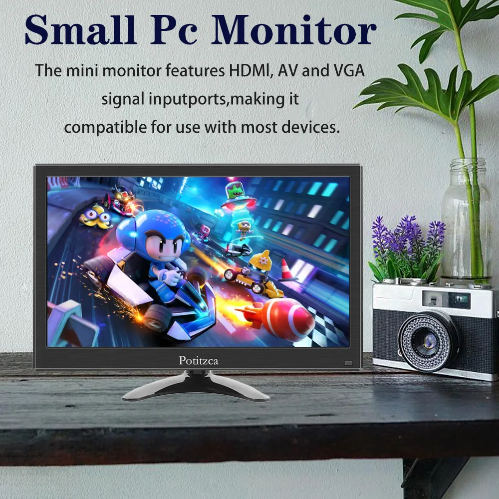 Imagem -03 - Mini Monitor Portátil Computador com Hdmi Vga Avoirdupois Bnc Usb pc Portátil Ps4 Xbox Ras pi Ps4 Ps4 1366x768 101 Polegadas 116 Polegadas 133 em