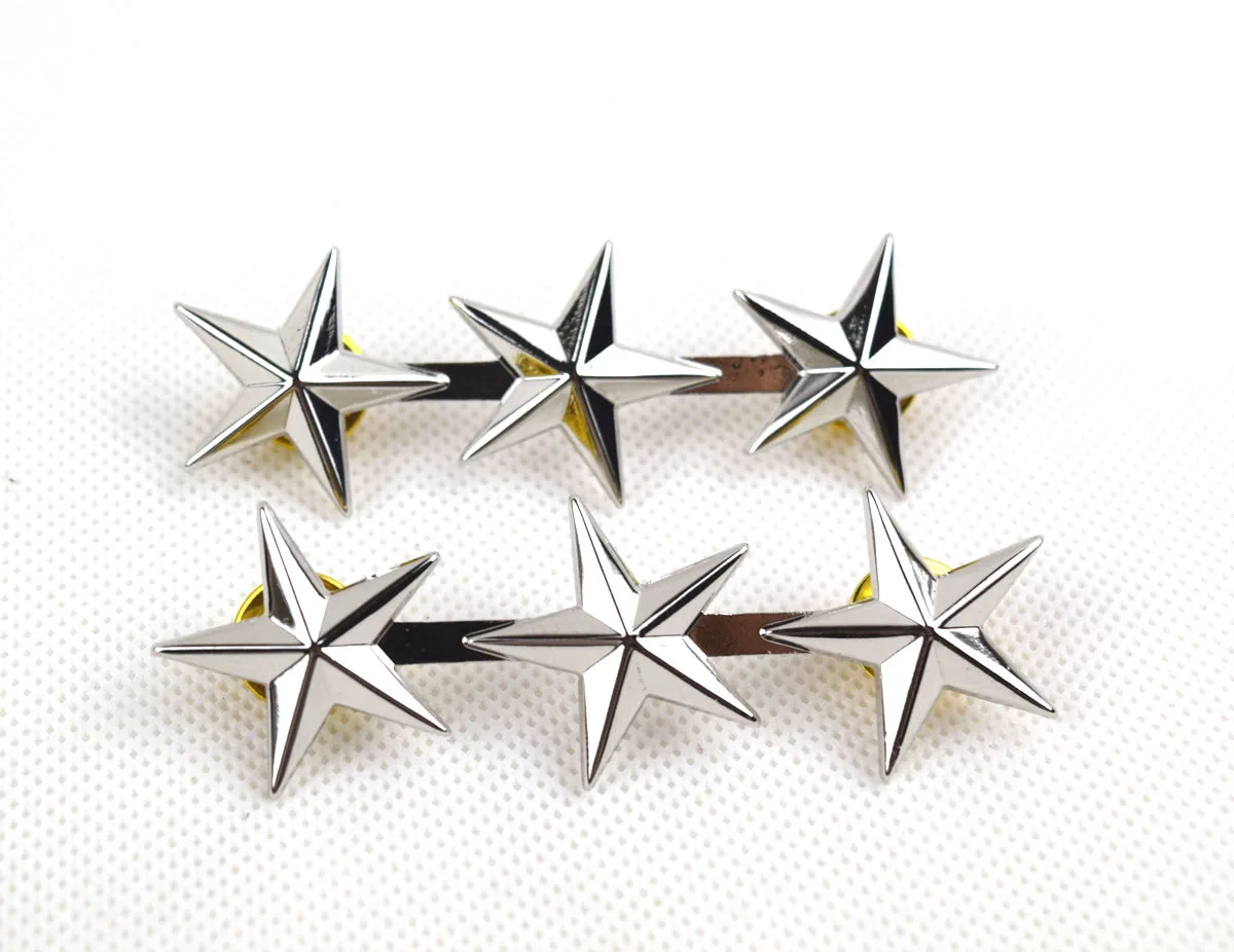 Replica US Officer 3 Stars Lieutenant General Pank Badges 　