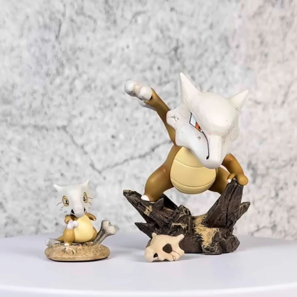 Zxz Pokemon Anime Figure Cubone Marowak With Thick Bone Action Figures Anime Peripheral Kawaii Collect Model Desk Decor Toy Gift