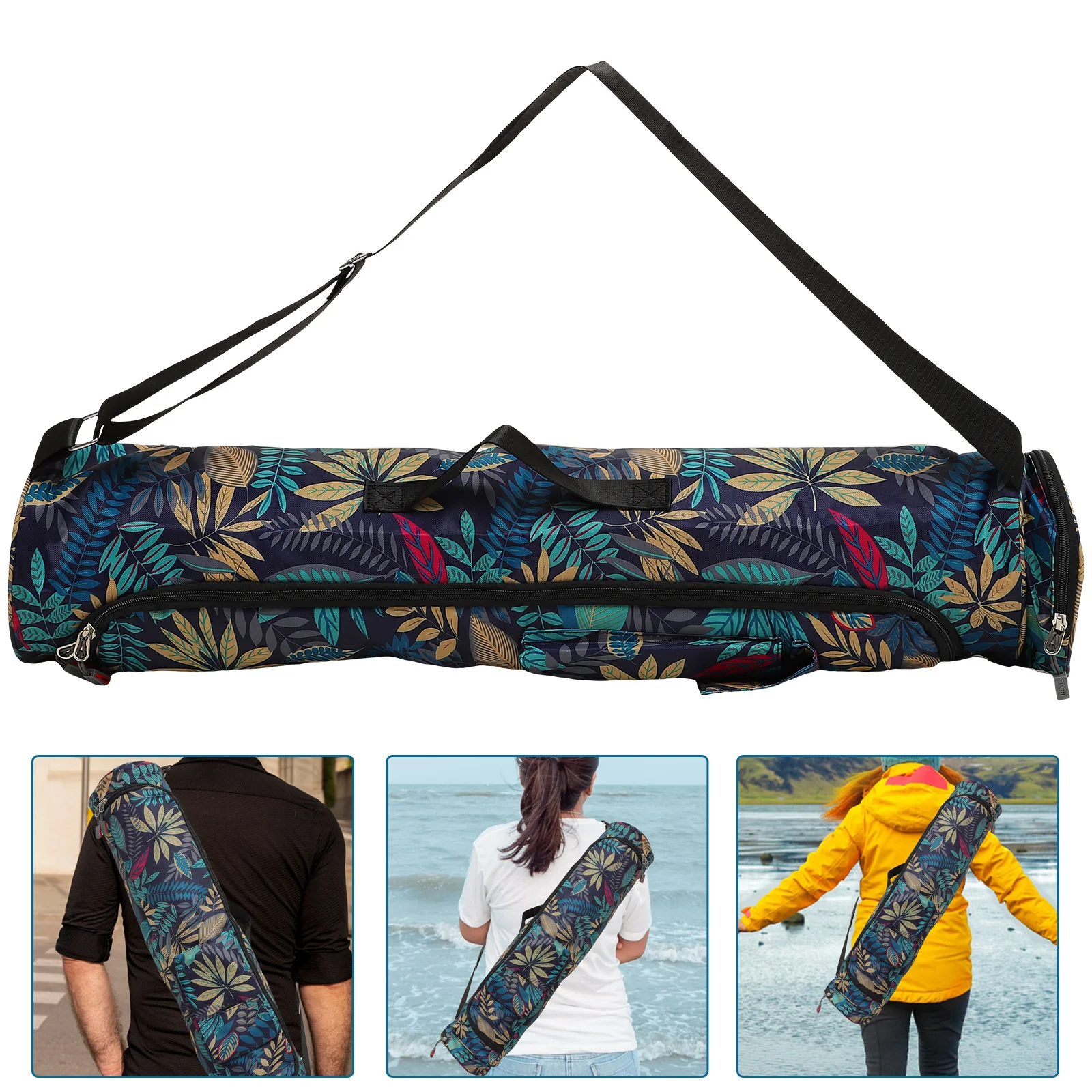 حقيبة تخزين حصيرة اليوغا على الطراز الوطني مطبوعة من قماش أكسفورد متينة وخفيفة الوزن للياقة البدنية والسفر والتنزه والتخييم حقيبة حمل لـ #3