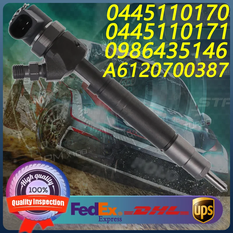 

0445110170 0445110171 0986435146 A6120700387 Common Rail Injector For Mercedes-Benz Sprinter 216 316 416 616 CDI 2.7 Engine