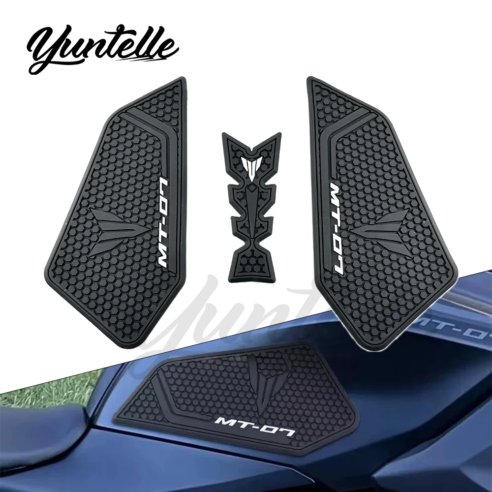 

MT07 Side Fuel Tank Pad Protector Stickers For YAMAHA MT-07 2025 Motorcycle Accessories Knee Grip Traction Pad Non-slip Stickers