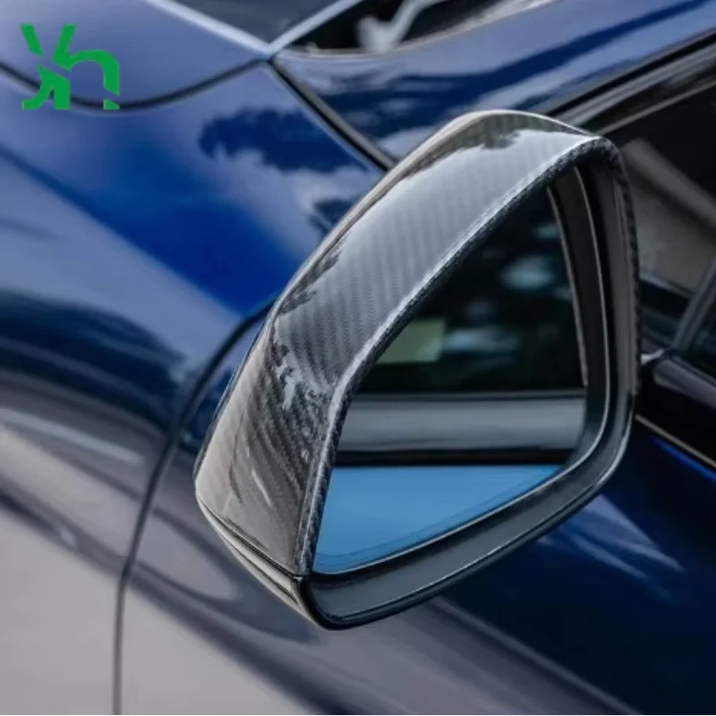 Подходит для Mitsubishi Tesla x2 шт., сухая крышка зеркала из углеродного волокна, украшение, роскошный внешний вид, дизайн