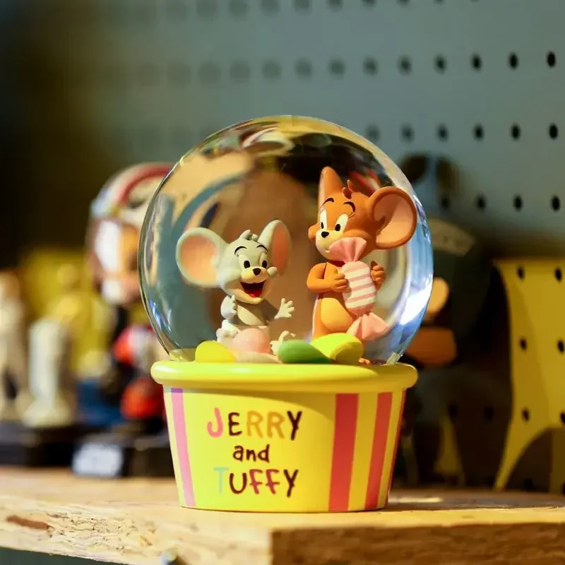 [Funny] 14cm Disney Tom and Jerry Candy House Crystal ball Action figure toys statue collection model home decoration kids gift