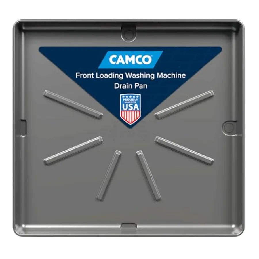 

Low Profile Washing Machine Drain Pan with PVC Fitting, 29 inch x 33 inch ID and 31 inch x 35 inch OD - Protects Your Floors fr