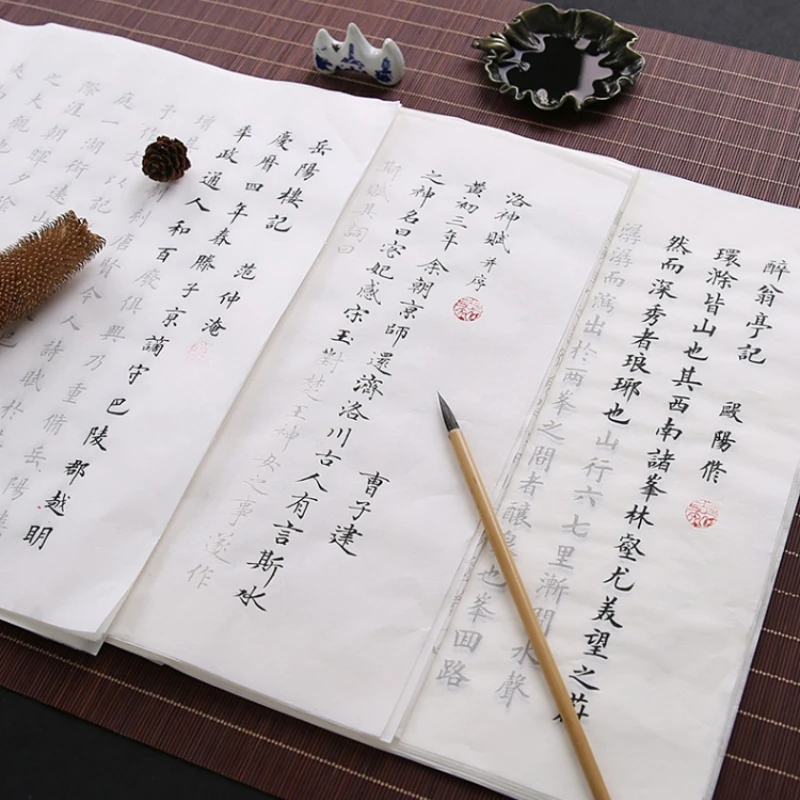 

Multiple Types Chinese Classics Collection Copybook Brush Calligraphy Practice Ripe Rice Paper Hand-copying Buddhist Scriptures