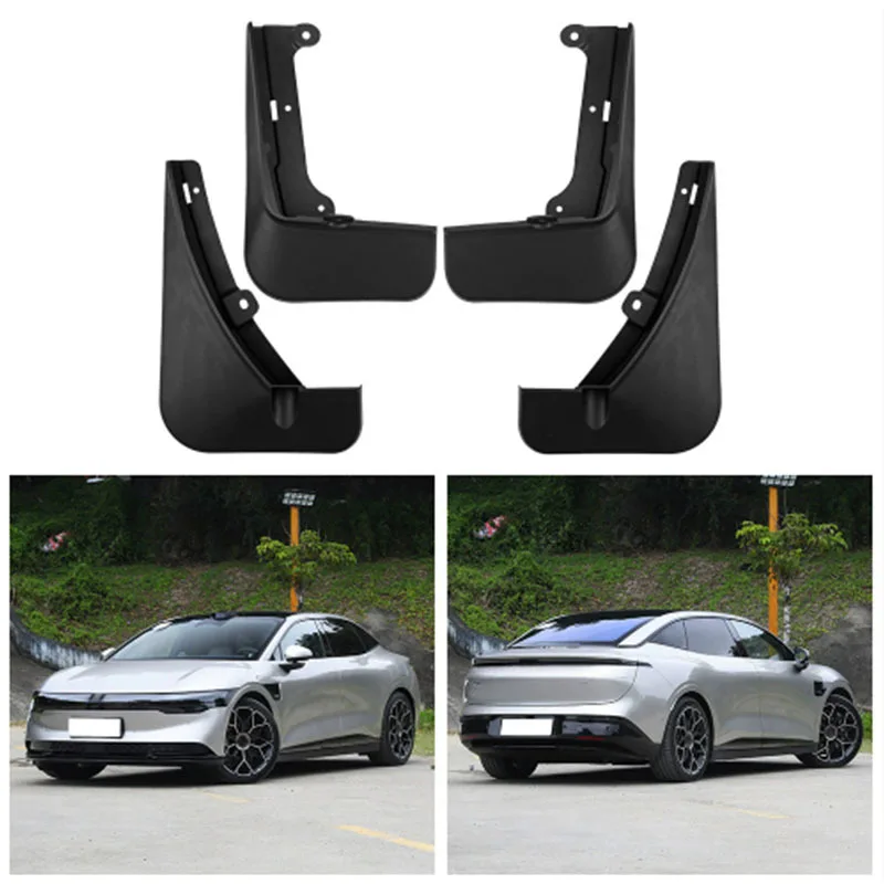 

4 шт., автомобильное крыло из полипропилена для выпечки, передние и задние брызговики, брызговики для Zeekr 007 2021 2022 2023 2024