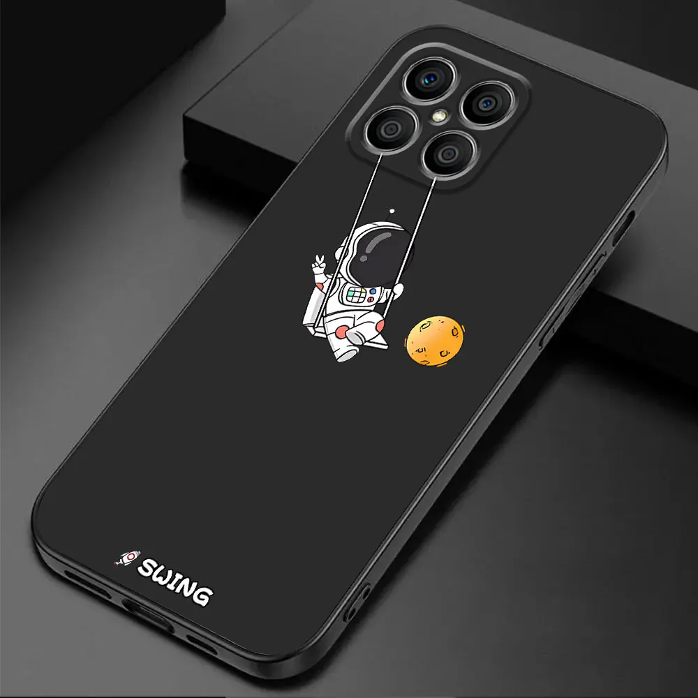 Capa Coque Space Star Astronaut Case for Honor 70 X8a Magic5 Lite X6a X8 X7 90 Pro X9a X6 8X Magic5 Cover Black Soft