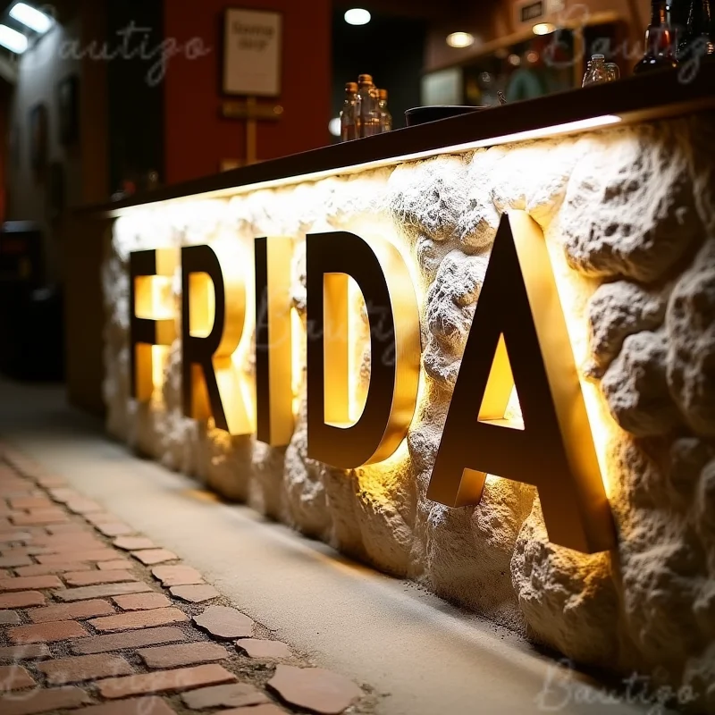 Custom LED Light Backlit Metal Letters Sign For Storefront Business Outdoor Waterproof Illuminated Advertising Signage Display