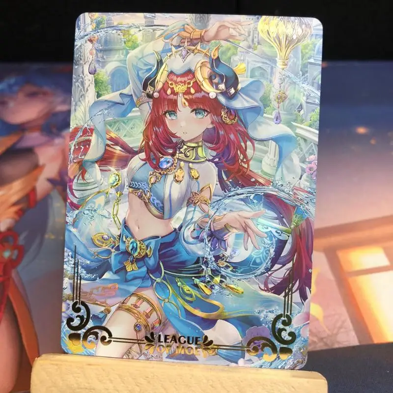 NEW Goddess Story Genshin Impact Beelzebul Nilou Yelan Lumine Homemade flash cards Game collection Birthday Christmas gifts