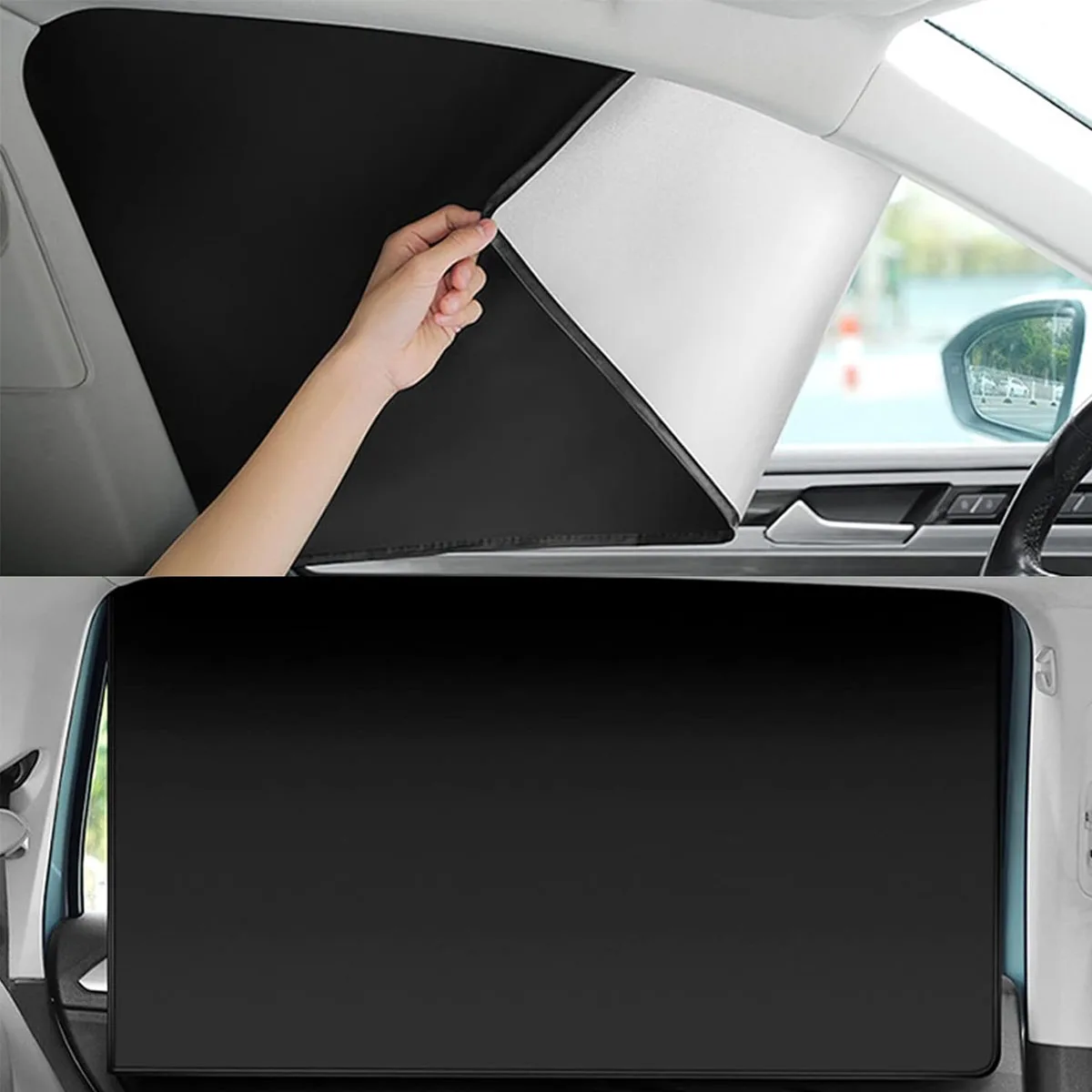 Einziehbarer Sonnenschutz für die Seitenfenster des Autos, magnetischer Sichtschutz, UV-Schutz und Verdunkelung, hält Sie diesen Sommer kühl. – Detail 4