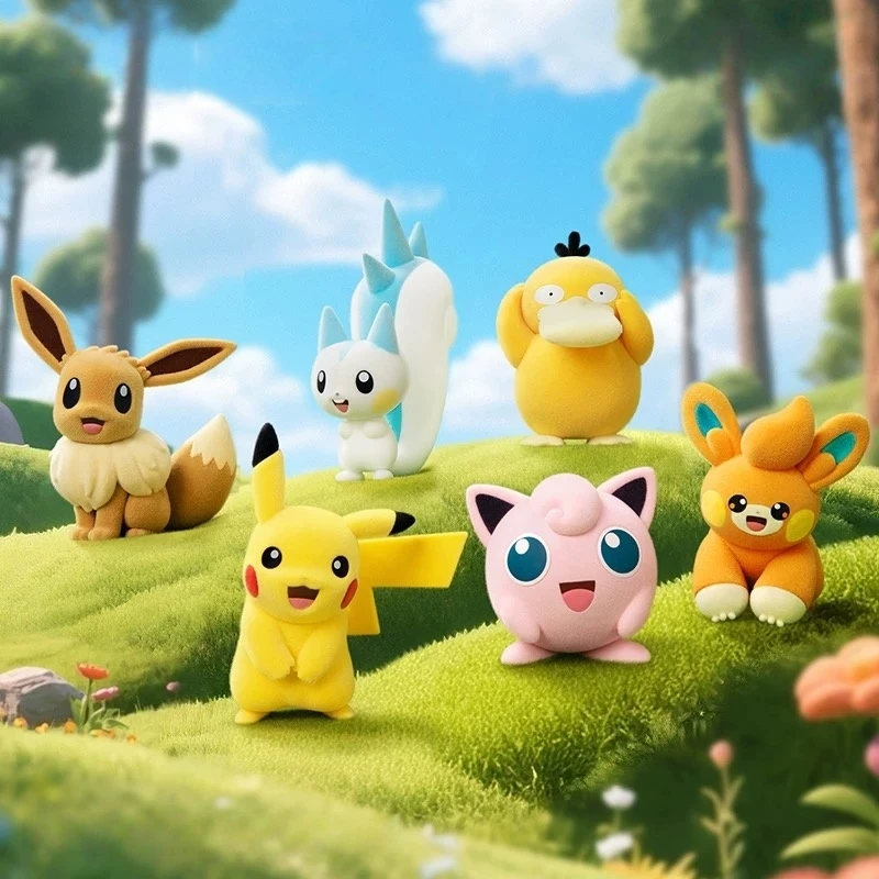 

Новый флокированный Покемон, горячие мультфильмы, фильм, аниме, фигурка Пикачу, Иви Пачирису, Psyduck, коллекция, экшн-модель для домашних животных, игрушки, подарки