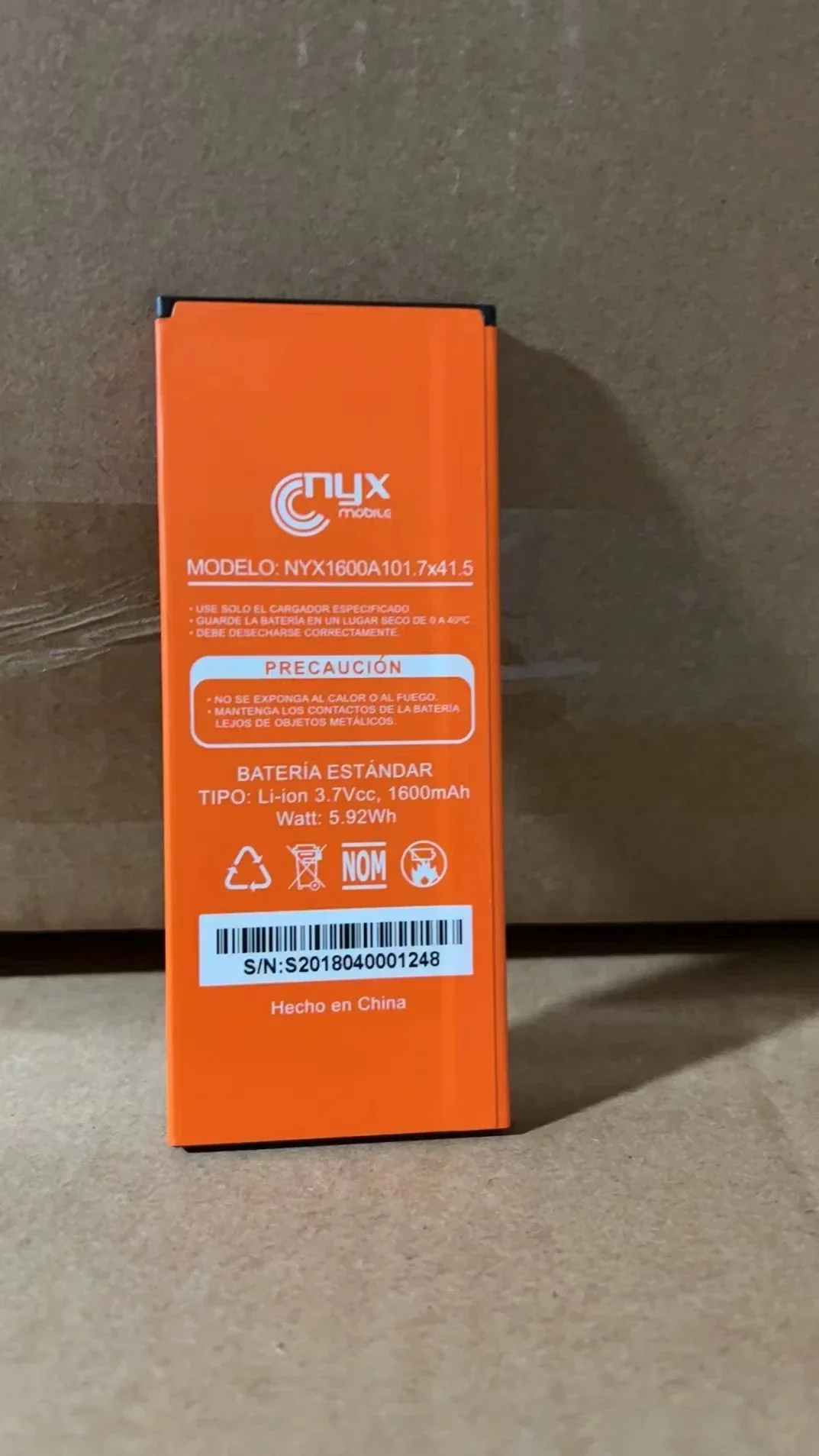 For nyx  battery NYX1600A101.7x41.5 1600mah