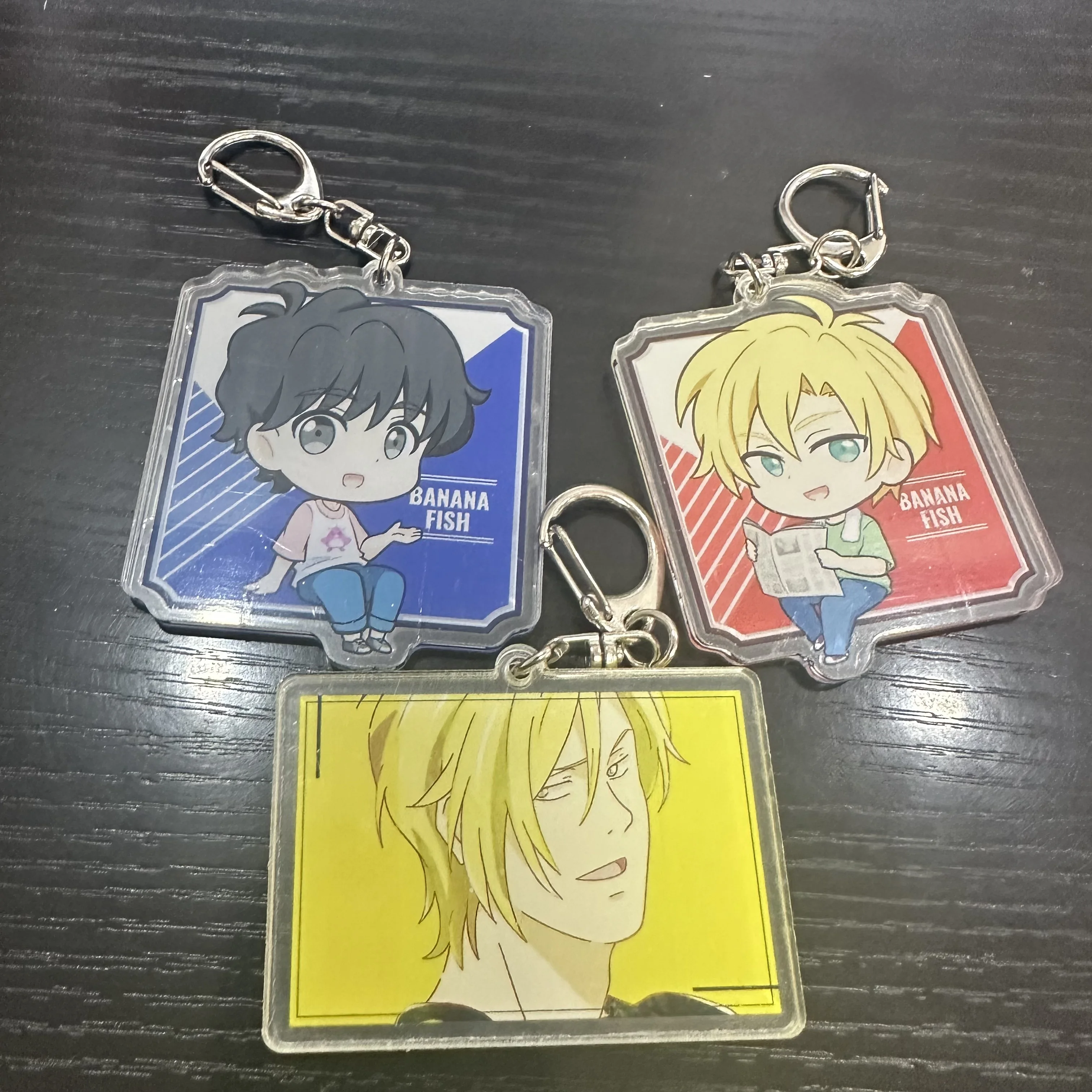 6CM Anime BANANA FISH Figures Aslan Jade Callenreese Cosplay Acrylic Keychains kawaii Bag Pendant Accessories Fans Xmas Gifts