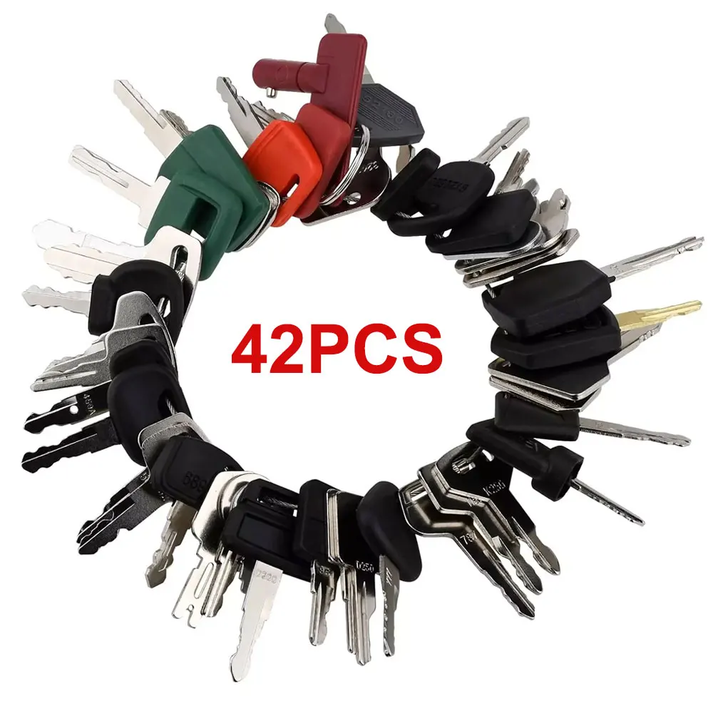 42 Keys Heavy Equipment Construction Ignition Key For Caterpillar Jcb Yanmar Kobelco For Volvo BOBCAT Hitachi Komatsu Excavator